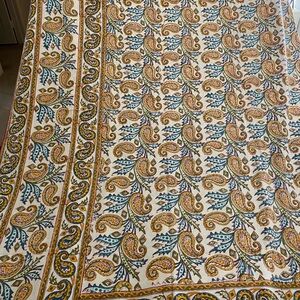 Organic Cotton BedSpread Block Printed with Vegetable Dyes
